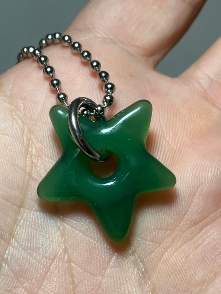 Image of mini jade green star 