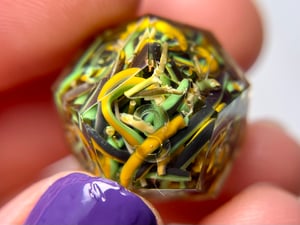 Image of Twirls of PLA 7-piece dice set (inked to order)