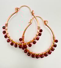 Image 2 of Garnet (Copper) Swing Earrings