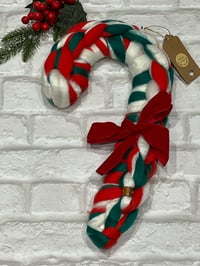 Image 2 of Giant Knit Christmas Candy Cane