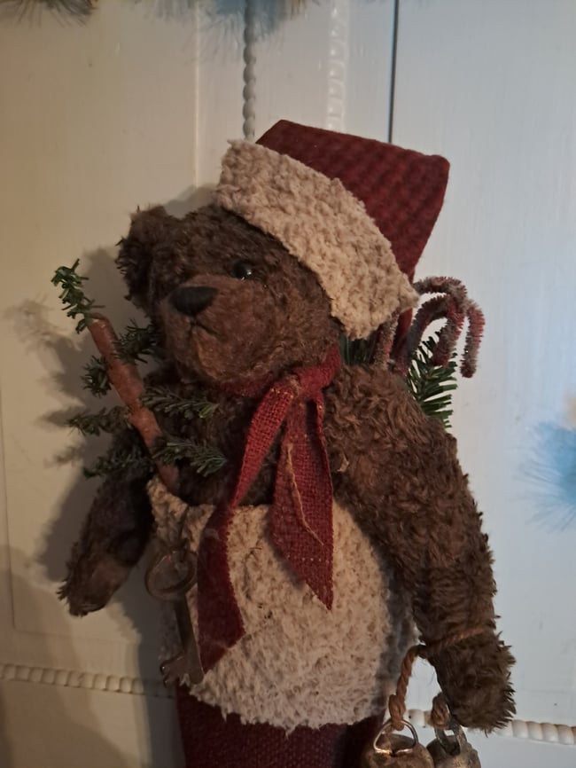 #8.....Olde Thyme Christmas Bear Stocking- Sue Corlett design!!