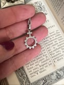 Pendentif dizainier en métal plaqué argent, vintage