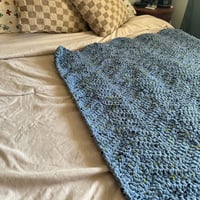 Image 2 of Solid Wavy Ripples Blanket