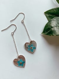 Image 3 of Forget Me Not Silver Dangles 