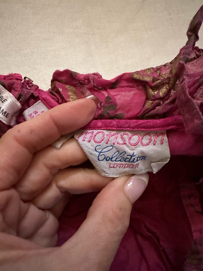 70s Indian cotton dress Monsoon London 