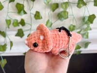 Image 1 of mini triceratops keychain