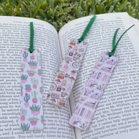 Image 1 of Cozy Plants and Bookish Themed Clay Bookmarks