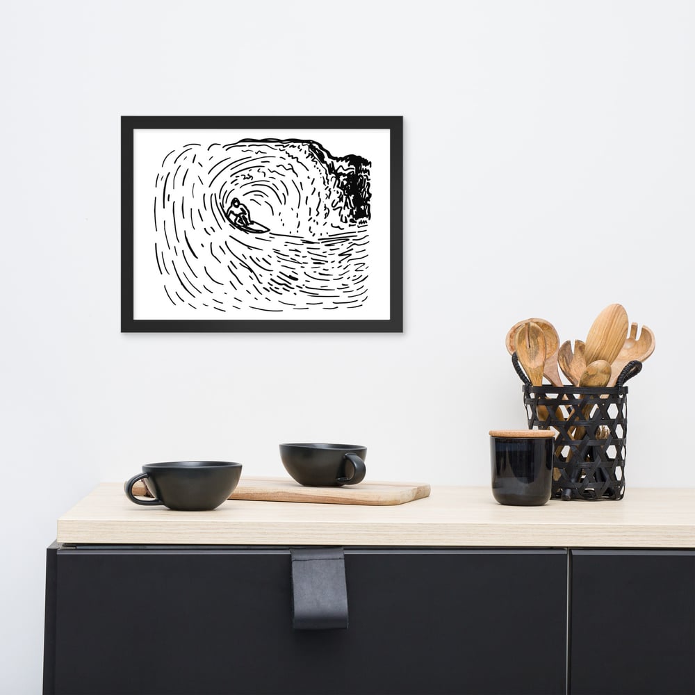 Barrel Surf Print - Framed