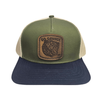 Image 1 of Snapback Go Savage - verde con azul