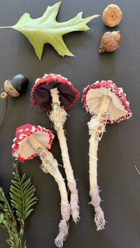 Image 2 of Red cap mushroom brooch 