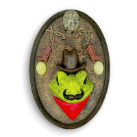 Large Sculpture: Cowboy Frog