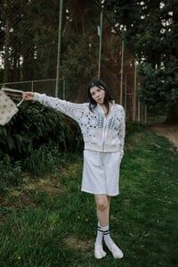Image 2 of Holly Stalder Ivory Cotton Crochet Bomber 