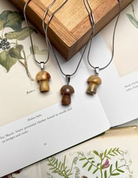Image 3 of Agate Mushroom Crystal Necklace 