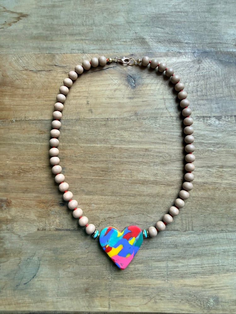Image of Clay Heart Necklace