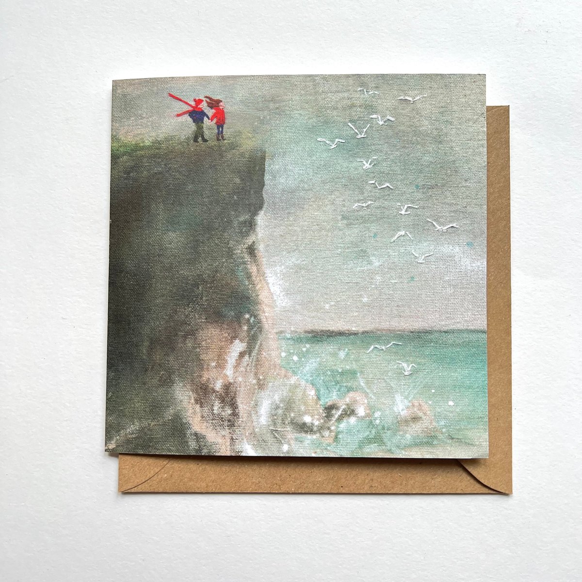 Image of Coastal - Set of 5 'embroidered' Luxury Greetings Cards