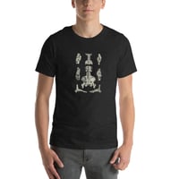 Image 1 of Antique Anatomical Illustration Foot, Pelvis, Knee Bones Unisex t-shirt