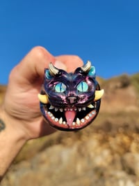 Image 11 of Electrumagenta Oni Cat Pendant # 3