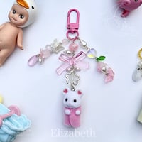 Image 2 of Baby Marshmallow Mouse Triplets Keychains 