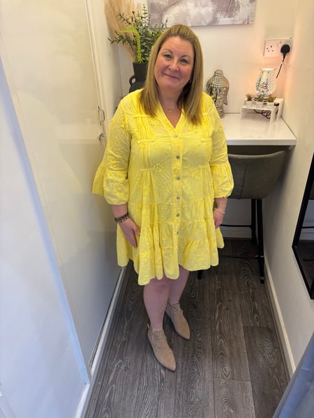 Image of Broderie Anglaise Swing Dress