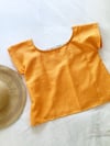 Light Orange Vintage Fabric T Top sizes 16 & 18 with Free Postage 