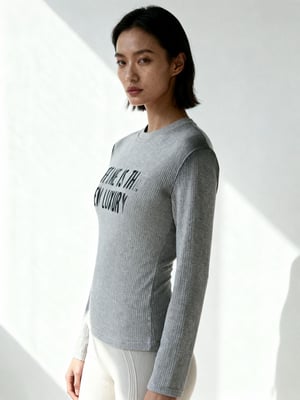 OFFLINE LONG SLEEVE TEE-GREY (UNISEX)