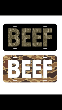 BEEF License Plate 