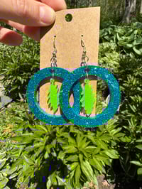 Image 3 of Bolt Hoop Earrings