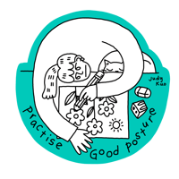 Image 2 of Practise Good Posture Sticker