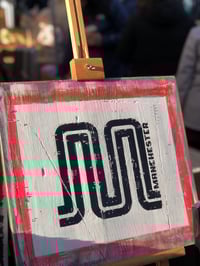 Image 5 of M is for Manchester hand painted on wood 