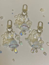 Image 3 of opal glass jellyfish charm