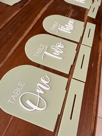 Image 3 of Arch Table Number with Stand 