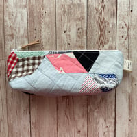 Image 2 of "Vintage Quilt” Small OR Mini Quilted Zipper Bag