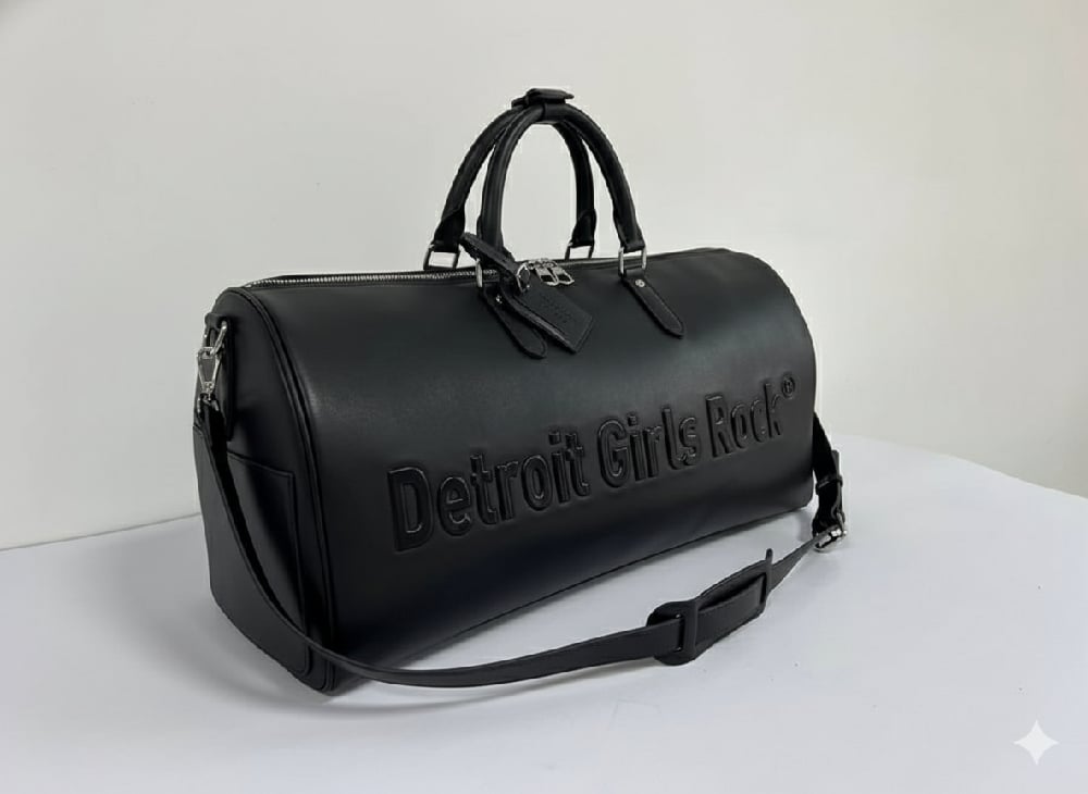 Image of Detroit Girls Rock Travel Bag Green & Pink 