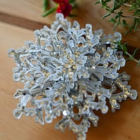 Image 1 of Silver snow flake brooch 