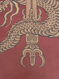 Image 5 of ICHIBAY DRAGON PRINT RED