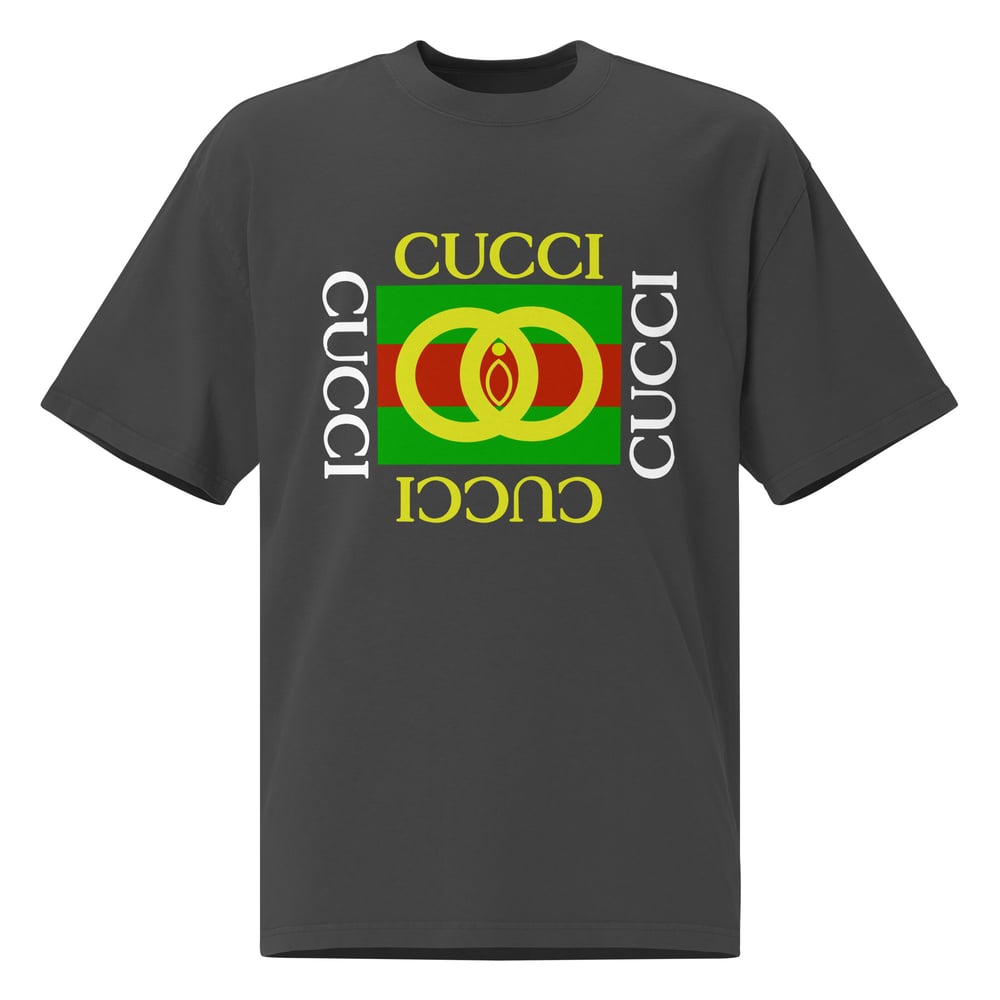 Image of CUCCI Box Logo- Oversized faded t-shirt