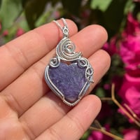 Image 4 of Charoite Heart in Sterling Silver 💜