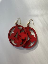 Image 1 of Diamond flower earrings Size M