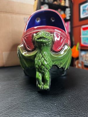 Image of Rare “Doom Muggy” Tiki Diablo/Tahiti Gil A.P. (Artist Proof) Test Glaze: Red/Grn/Blk