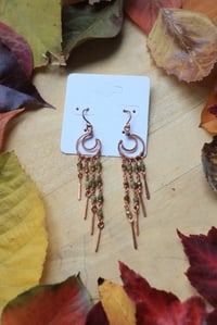 Image 2 of Copper + Green Garnet Moon Chandeliers