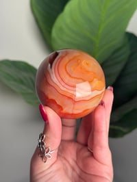 Image 2 of BANDED CARNELIAN SPHERE -MADAGASCAR- A