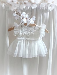 Image 1 of Newborn photo session body-dress | Rosalie | white