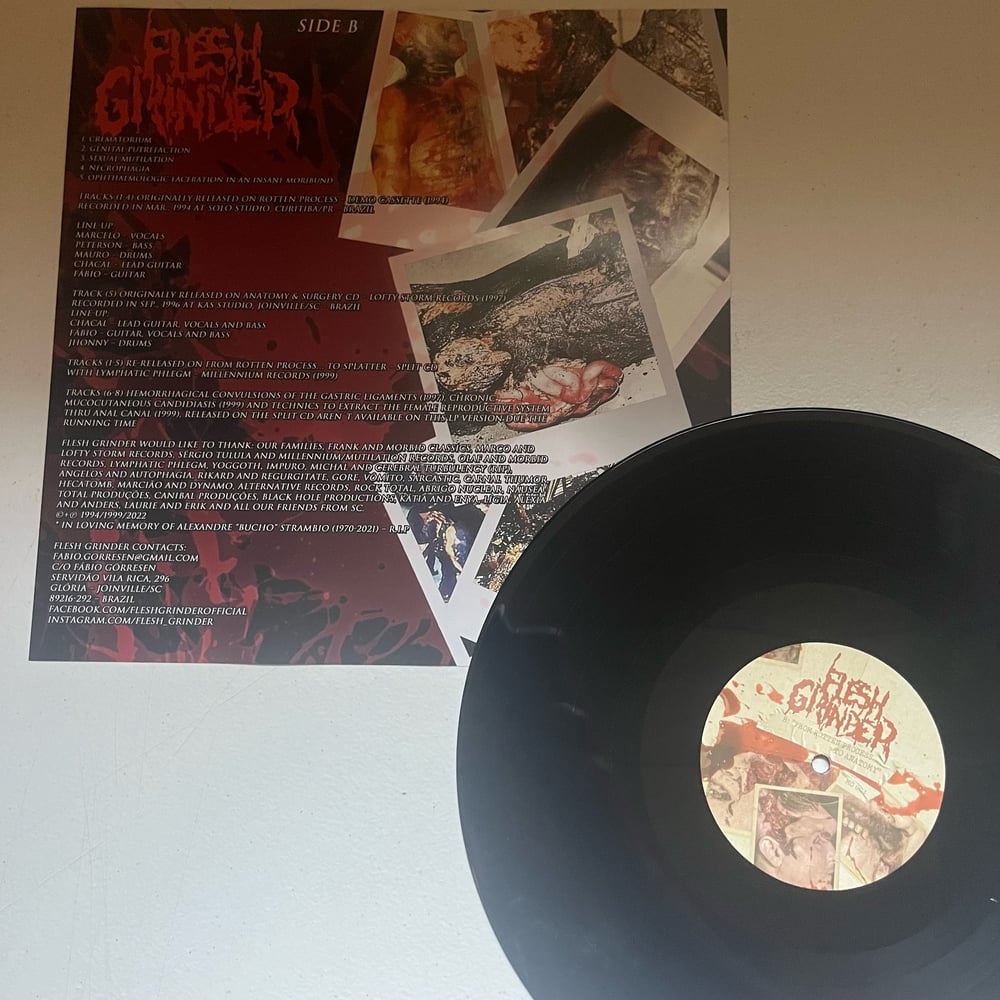 FLESH GRINDER / LYMPHATIC PHLEGM - "Split" 12" vinyl LP