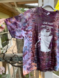 Image 2 of XL Live Fast Eat Trash Raccoon shirt D2