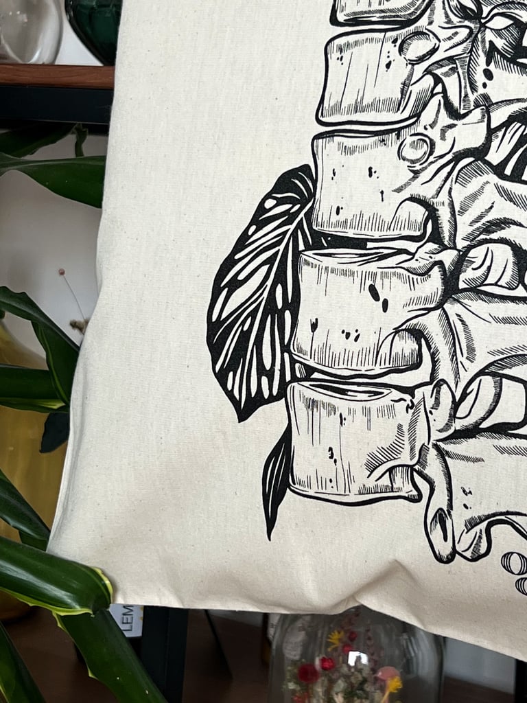 Totebag « Vertèbres et Monstera » Image 3