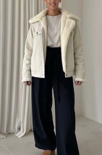 Image 2 of Veste bi-matière écru 