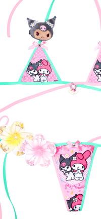 Image 6 of Kuromi&mymelody micro top set