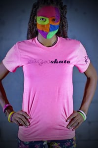 Image of Unisex Neon Pink Ghostskate Tee