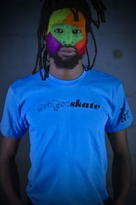 Image of Unisex Neon Blue Ghostskate Tee