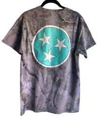 Image 2 of ♻️ UPCYCLED M Unisex TENNEESSEE Tee in Muted Geode Ice Dye